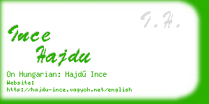 ince hajdu business card